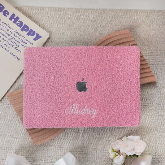 This Is Us Custom Neon Pink ♾ Teddy Plush Leather Macbook Case