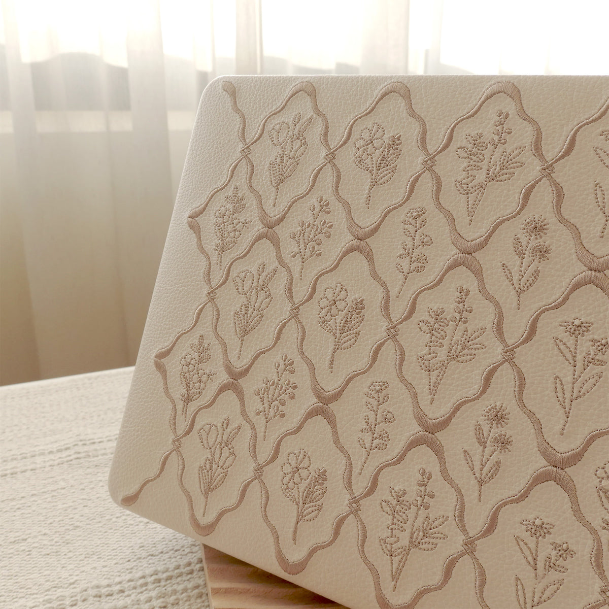 Embossed Flora Light Brown MacBook Case
