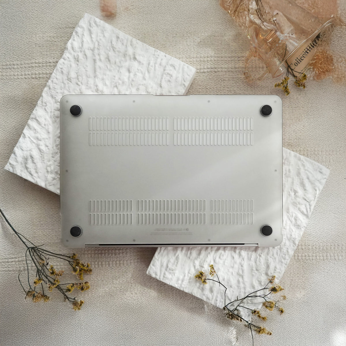 Embroidered Series ♾ Pink Mood Delicate Stitch Detailing MacBook Case