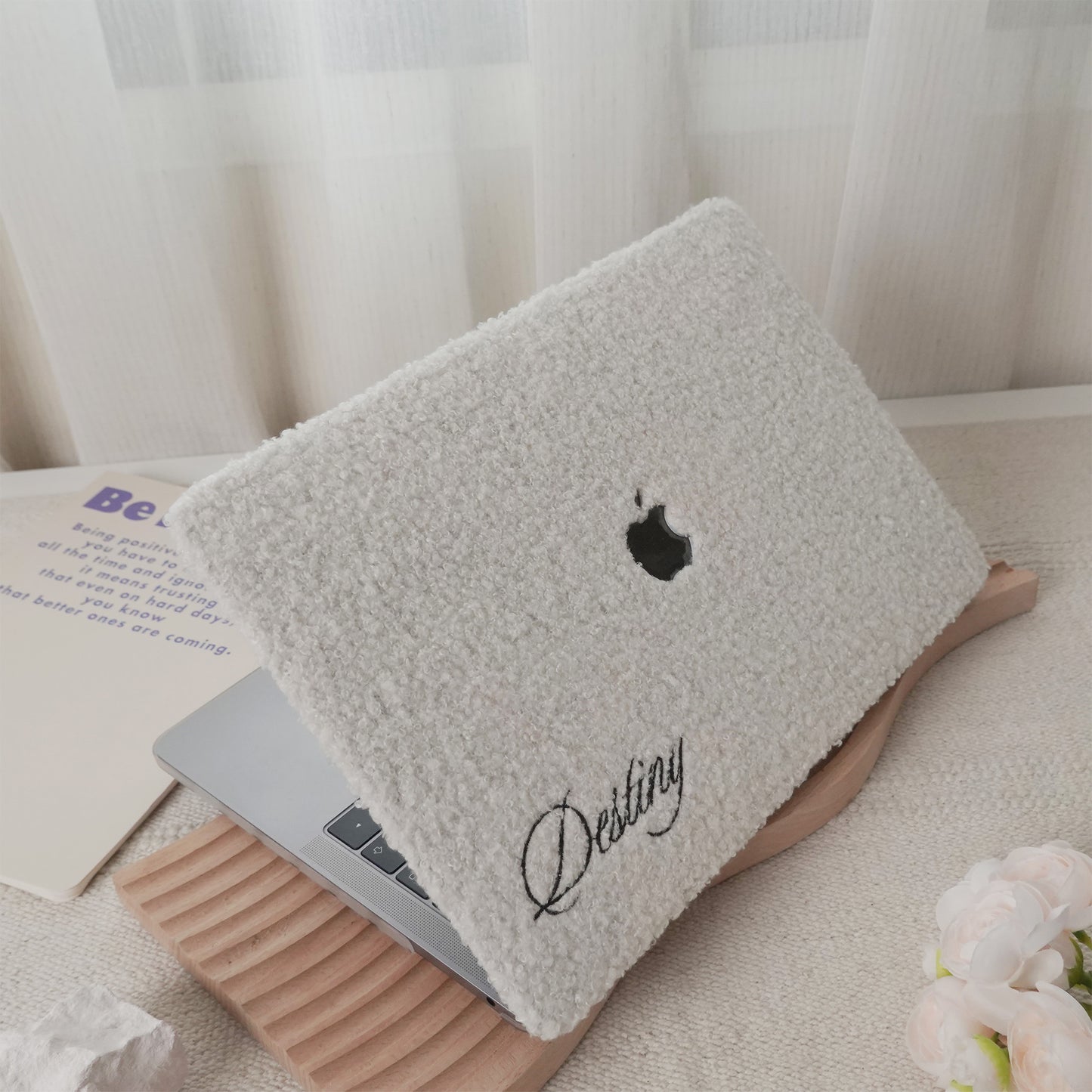 This Is Us Custom Beige ♾ Teddy Plush Leather Macbook Case