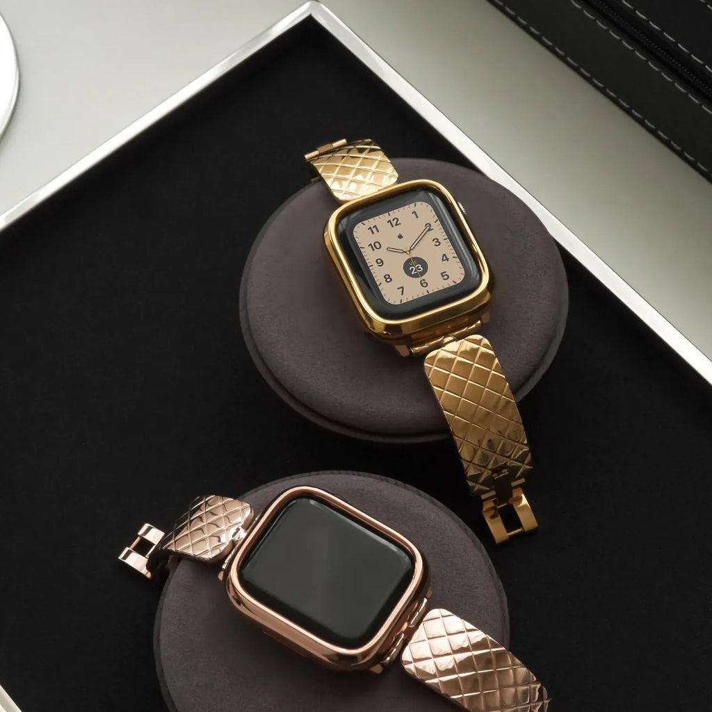Textured Mesh Stainless Steel Metal Apple Watch Band