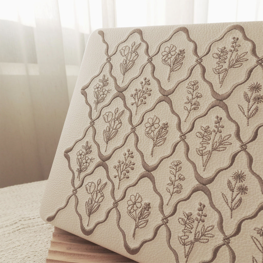 Embossed Flora Dark Brown MacBook Case