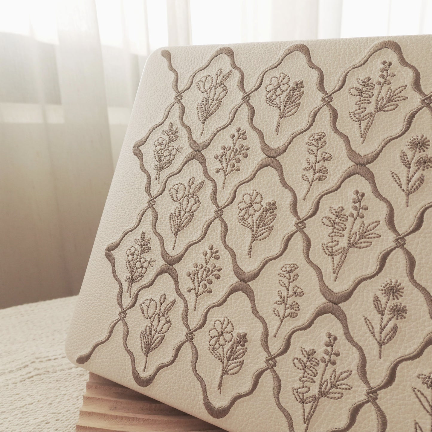 Embossed Flora Dark Brown MacBook Case