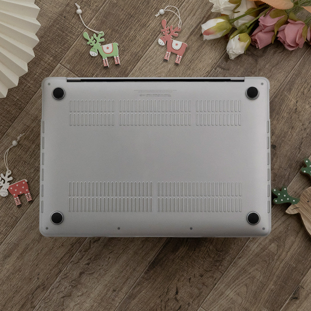 Teddy Fleece, Bellflower Purple Textured Leather Mac Case