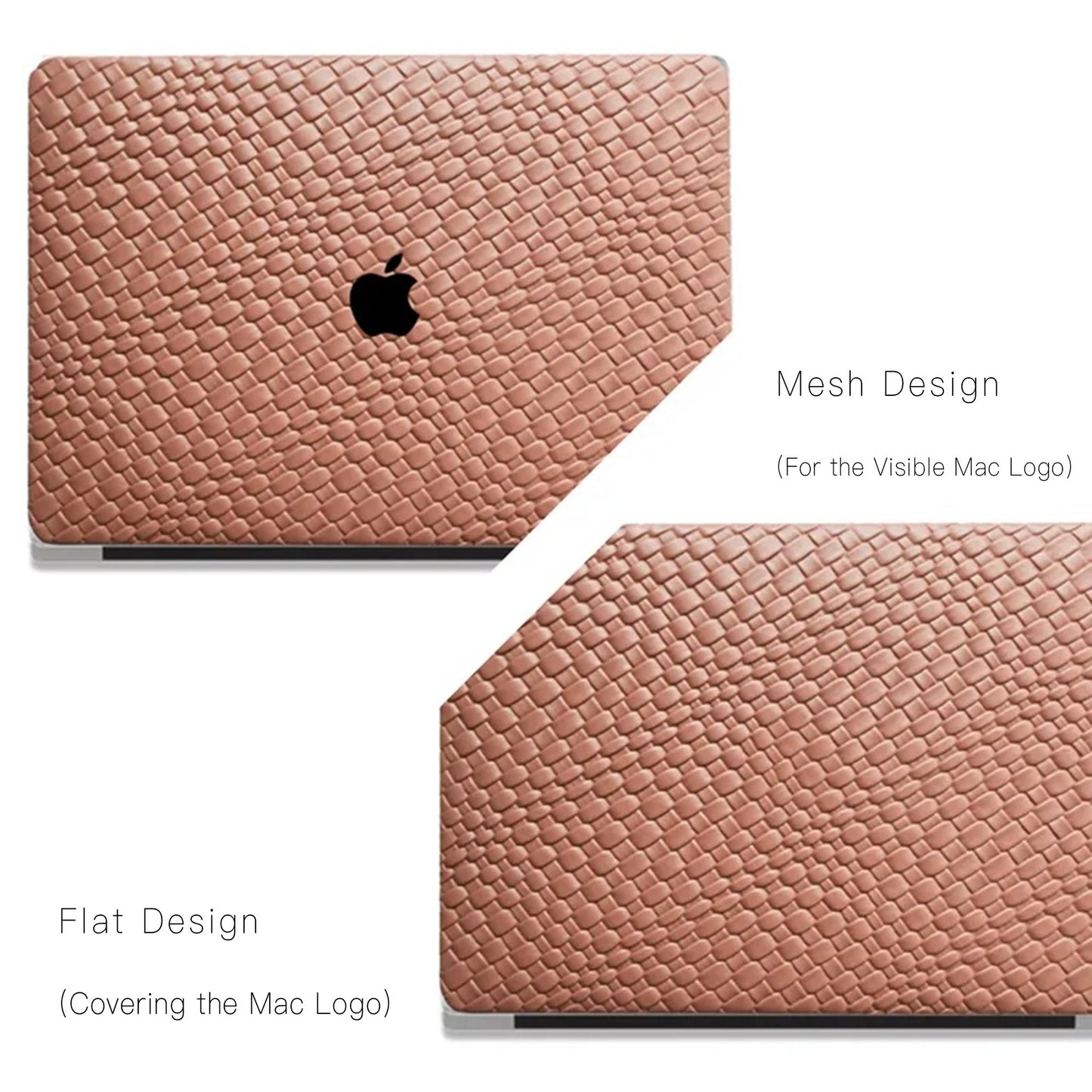 Brown Irregular Flow Leather Macbook Case
