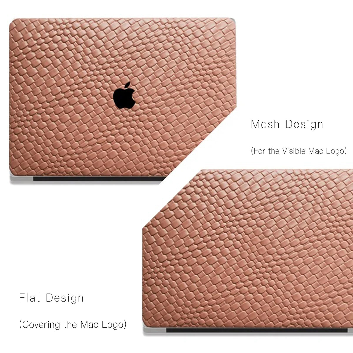 Brown Irregular Flow Leather Macbook Case