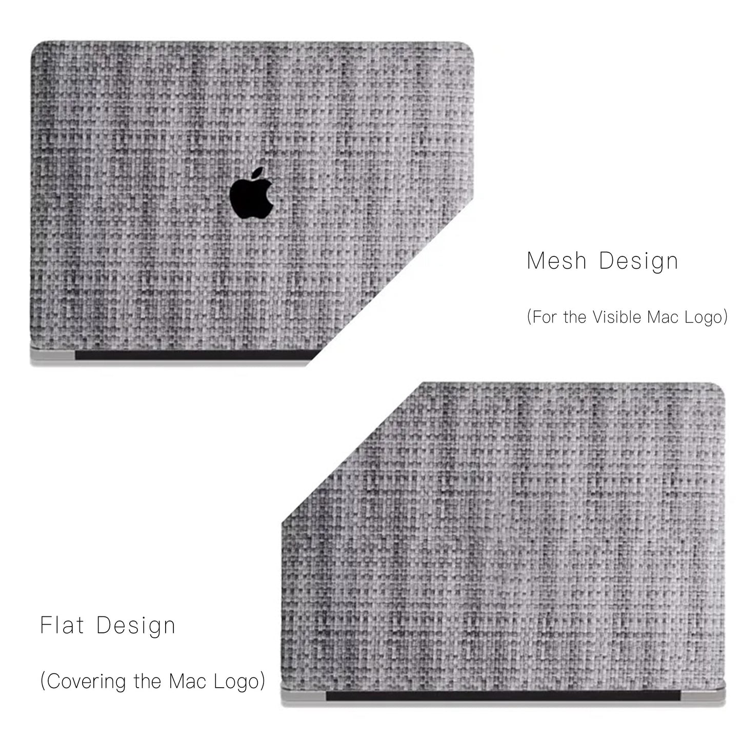 Check Leather Gray Macbook Case