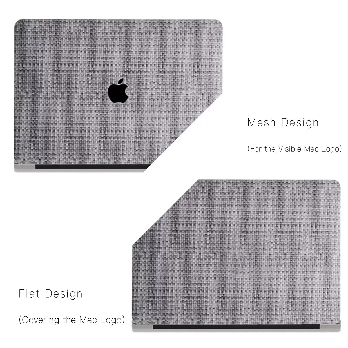 Check Leather Gray Macbook Case
