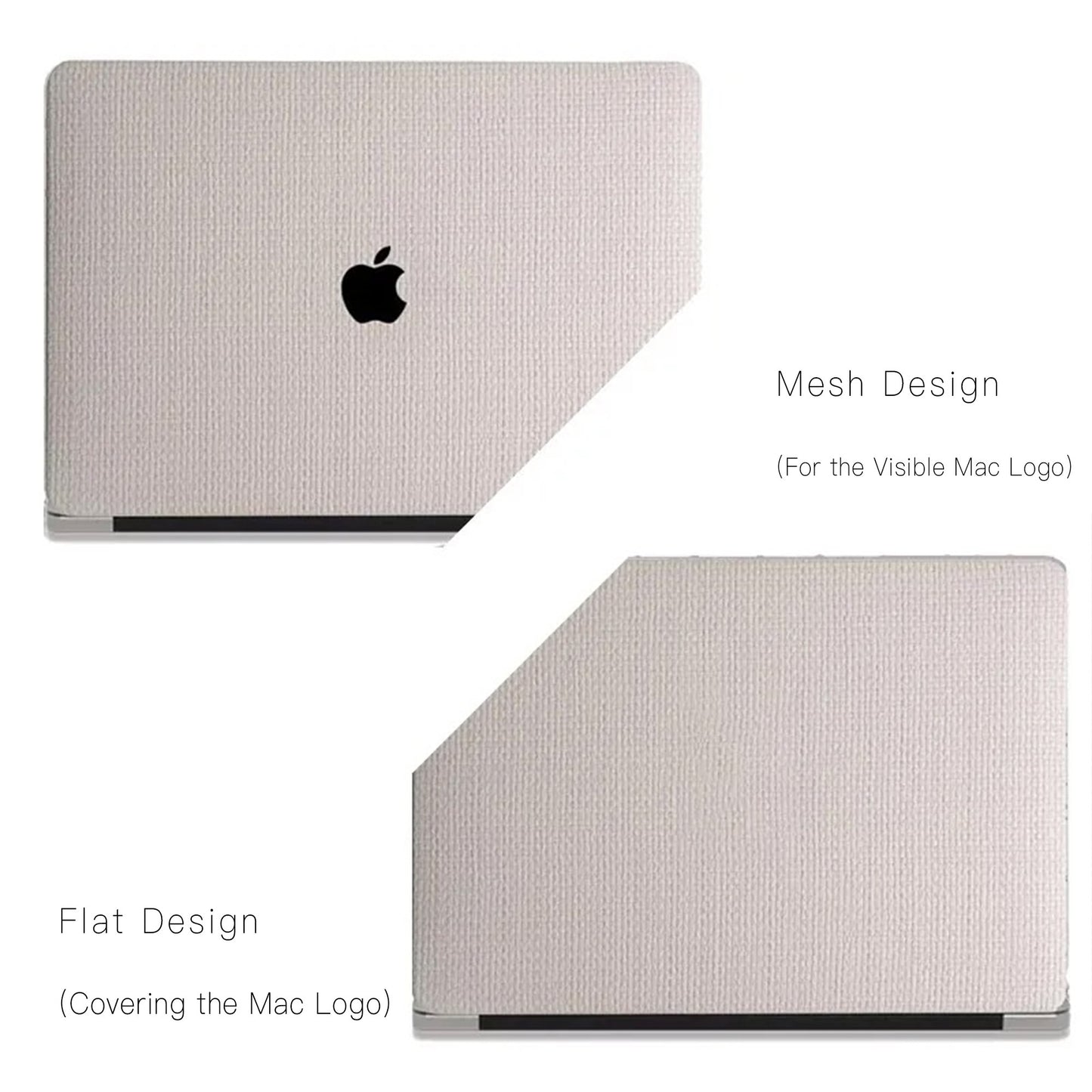 Check Leather White Macbook Case