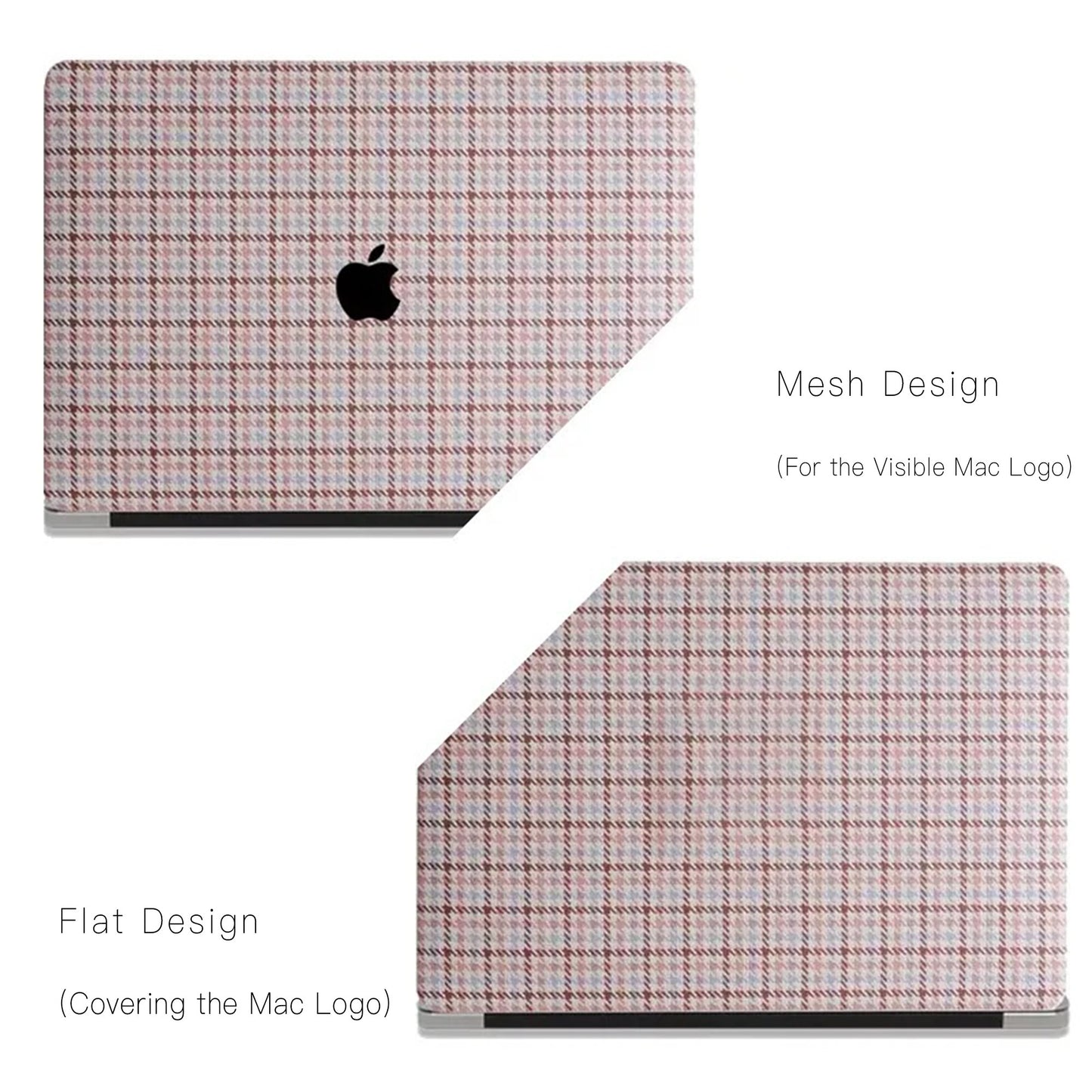 Houndstooth Leather Purple Macbook Case
