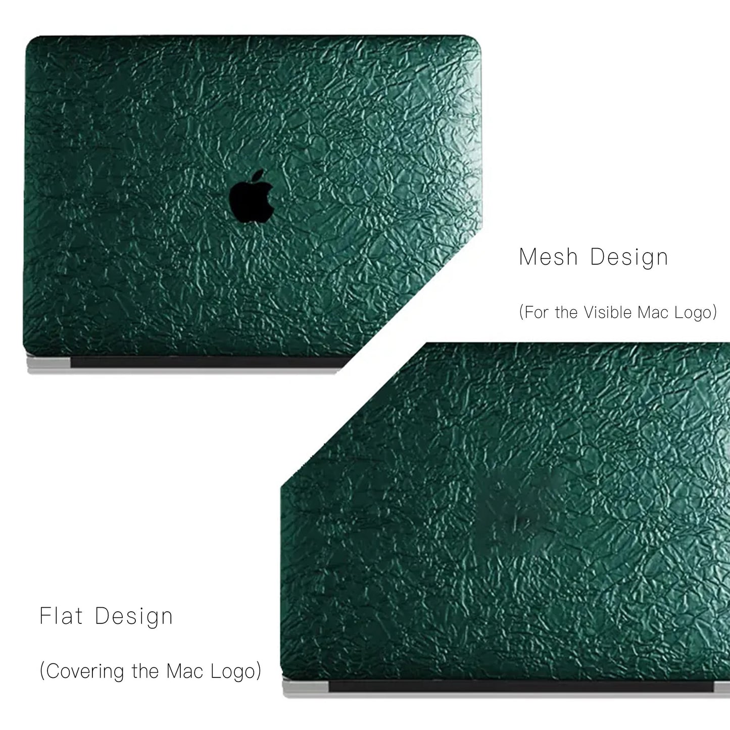 Bronze Green Irregular Leather Macbook Case