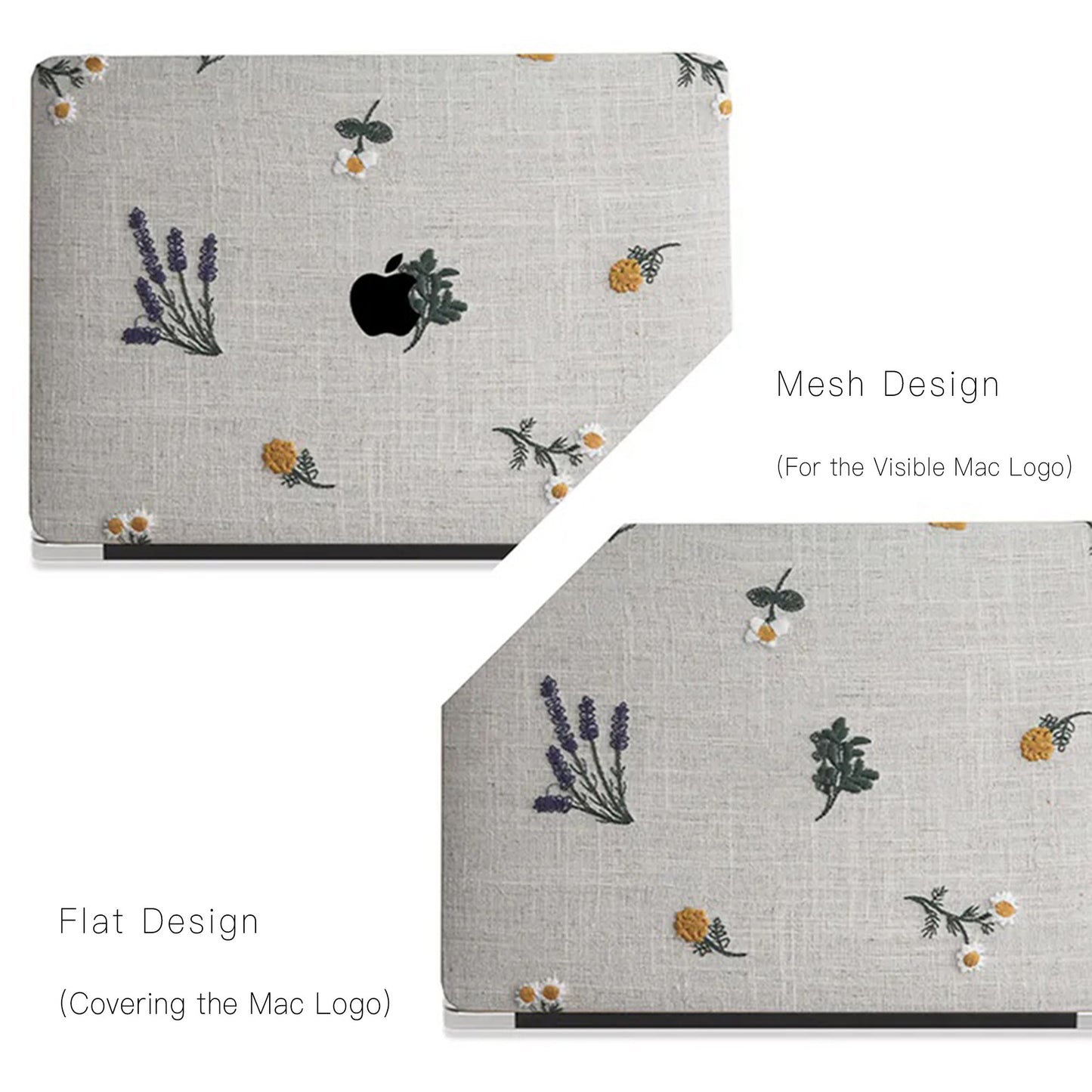 Country Style Embroidered Leather Macbook Case