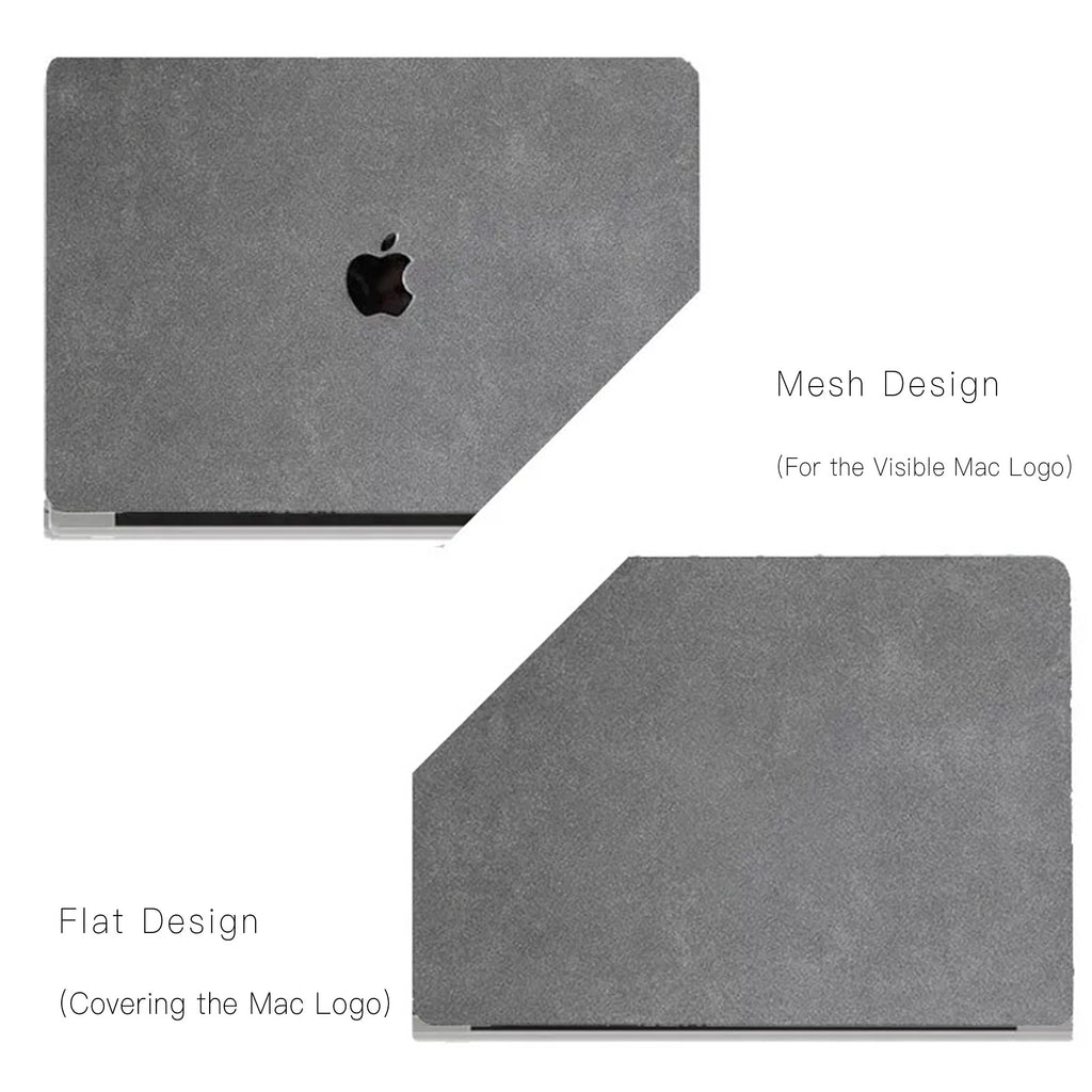 Grey Suede Leather Macbook Case