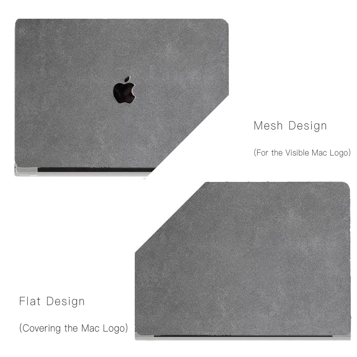 Grey Suede Leather Macbook Case