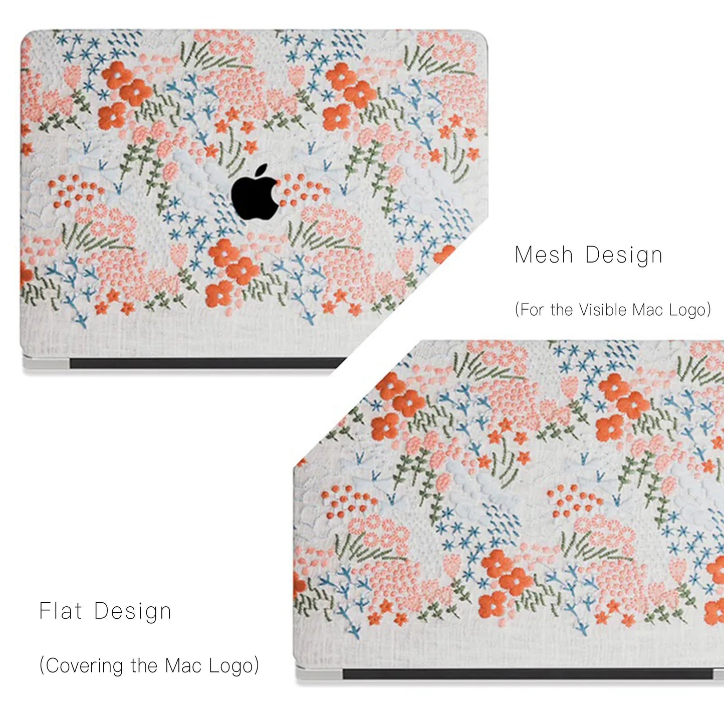 Ivory Garden Embroidered Leather Macbook Case