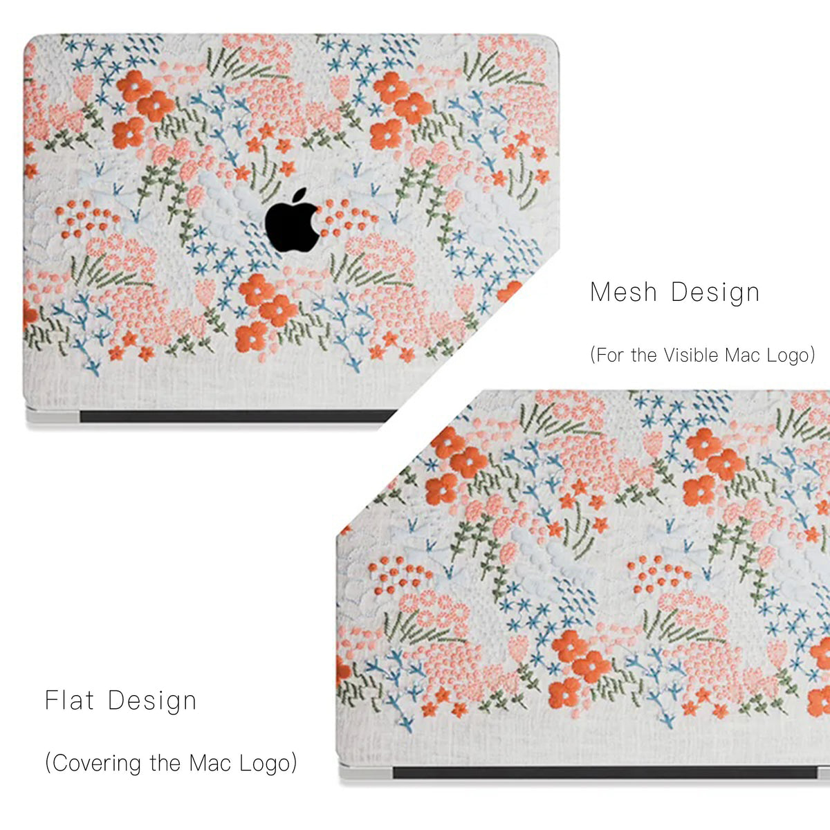 Ivory Garden Embroidered Leather Macbook Case