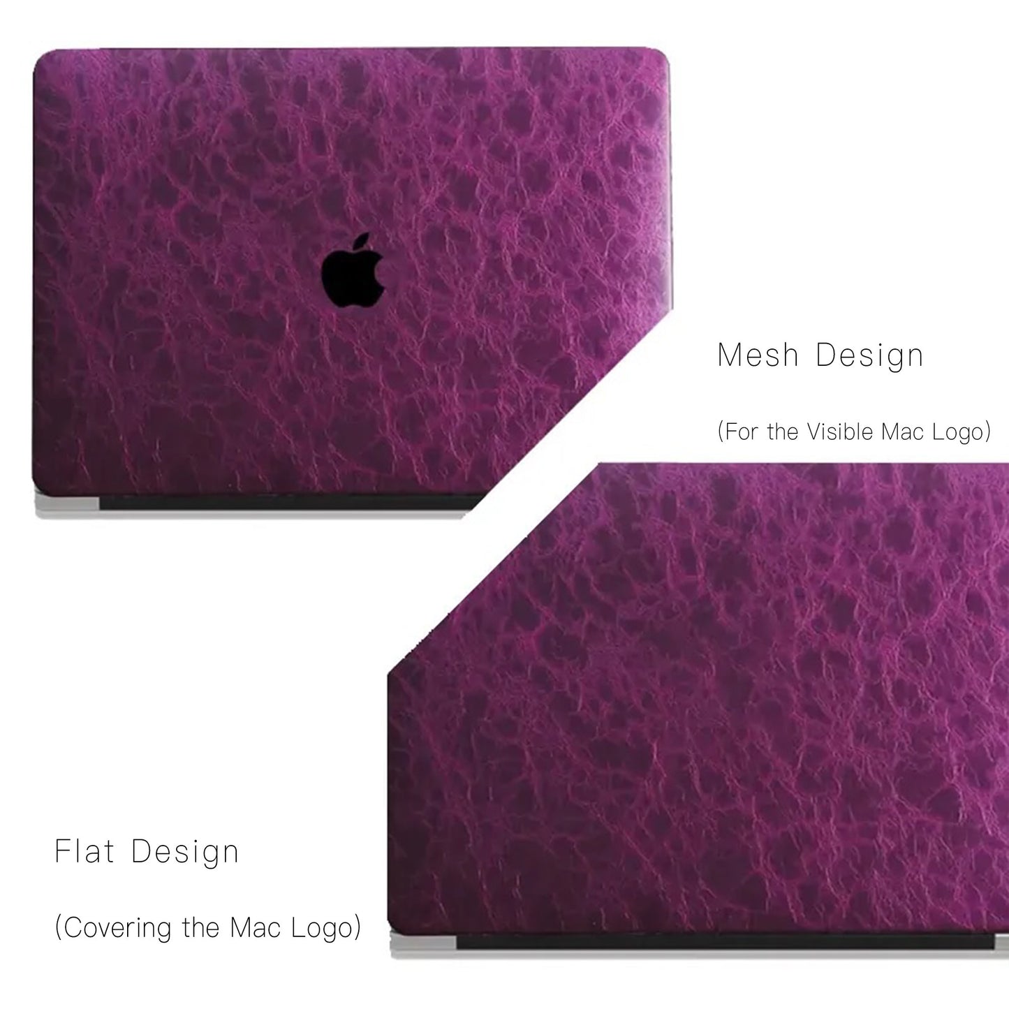Purple Rock Texture Leather Macbook Case