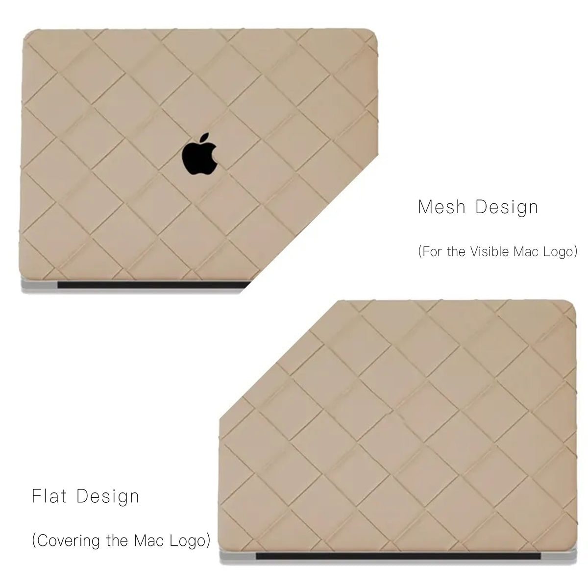 Milk Tea Weave Texture Leather Macbook Case