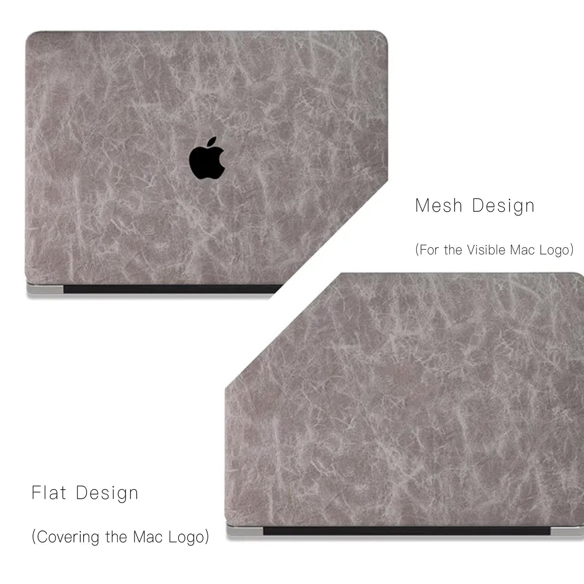 Iron Rock Texture Leather Macbook Case