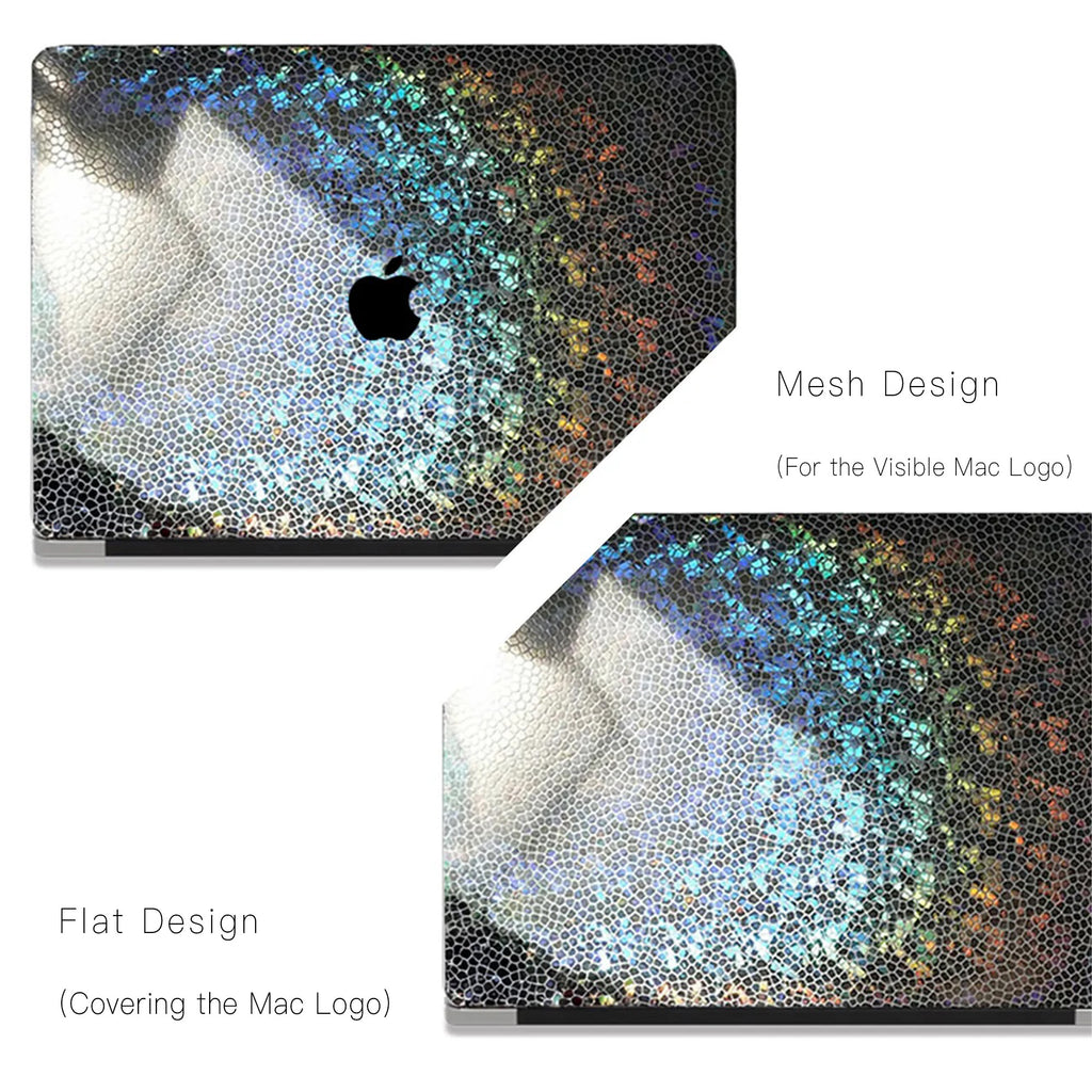 Silver Gradient Color Leather Macbook Case