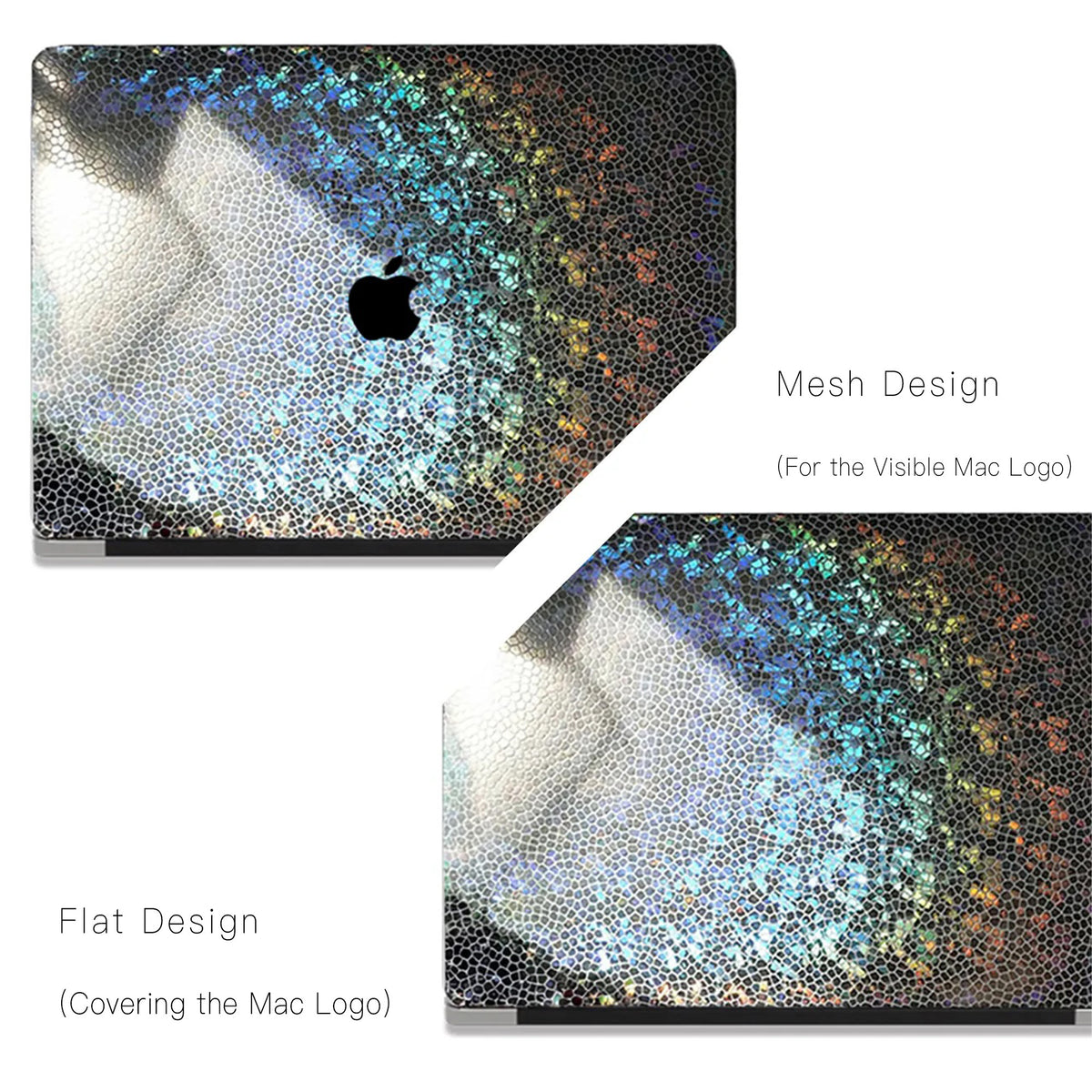 Silver Gradient Color Leather Macbook Case