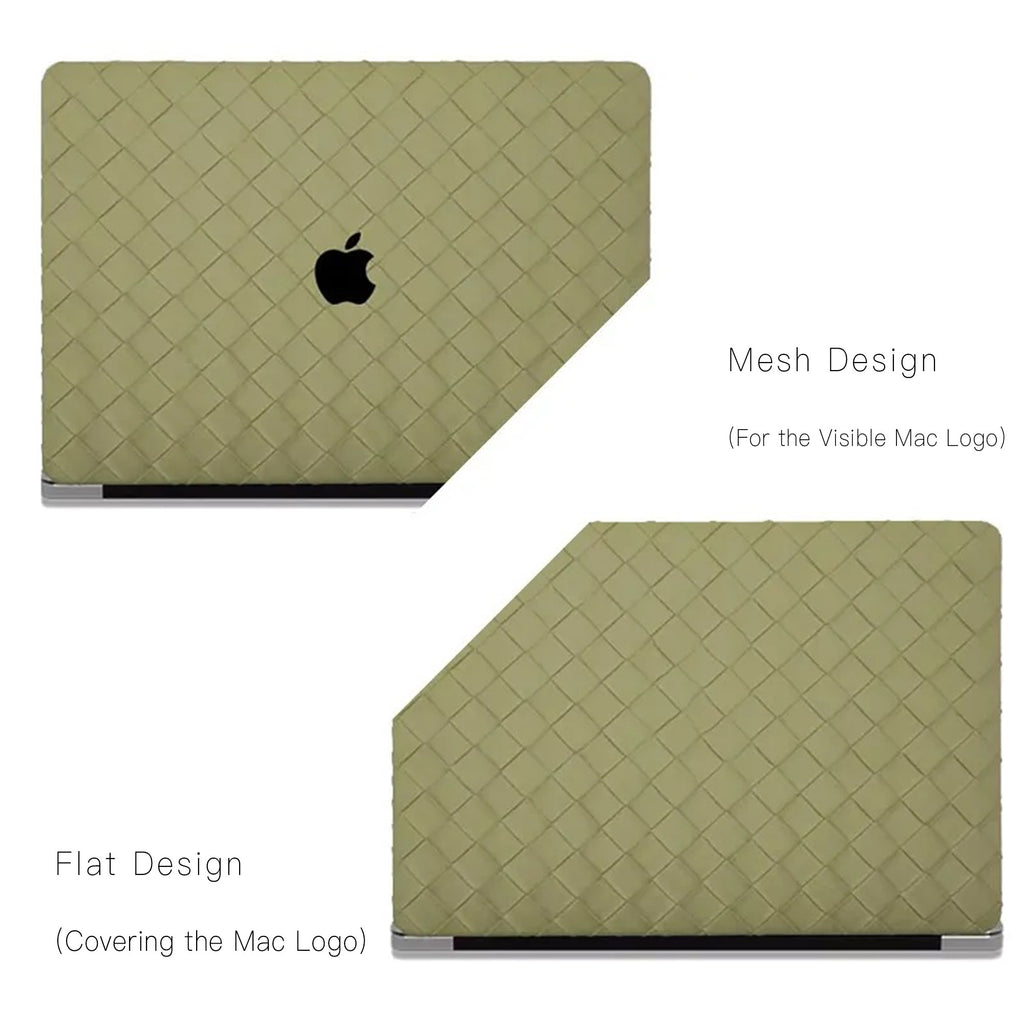 Green Weave Texture Leather Macbook Case
