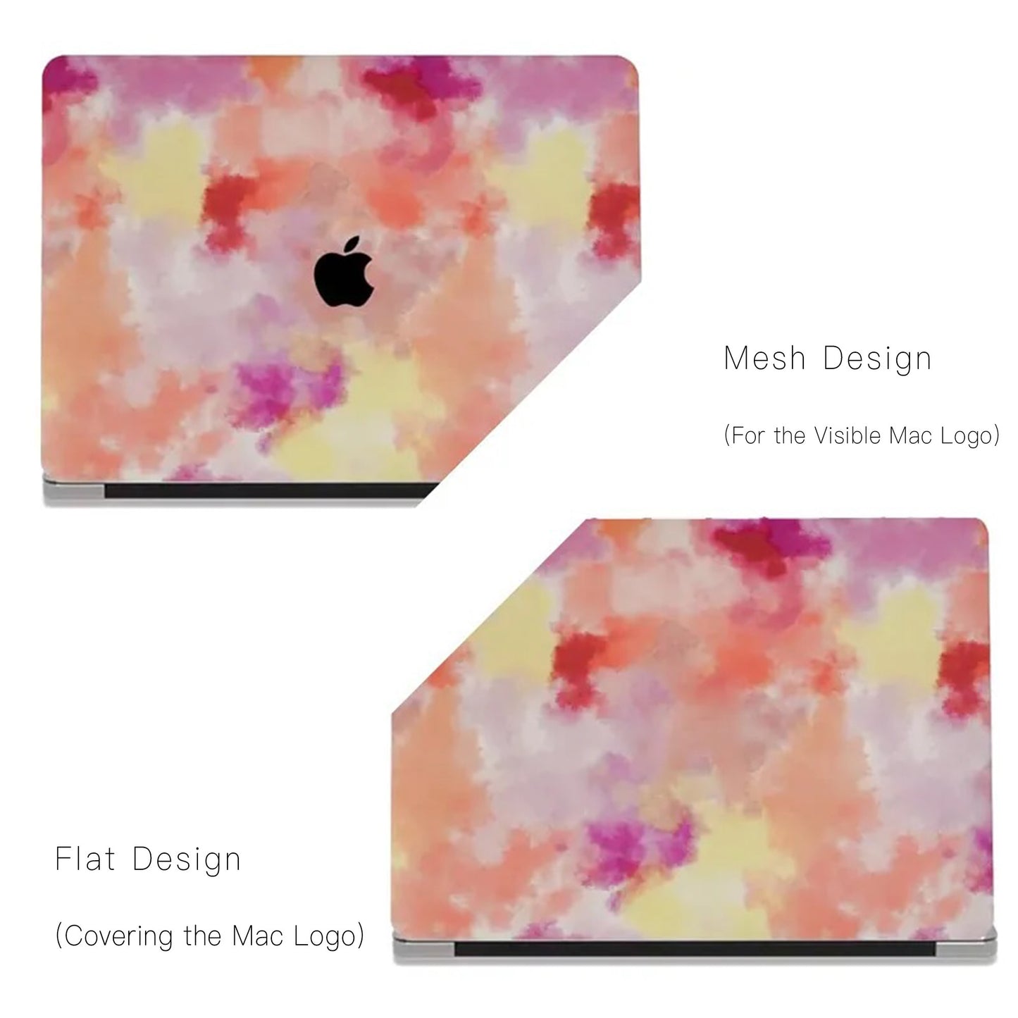 Pink Smudge Leather Macbook Case