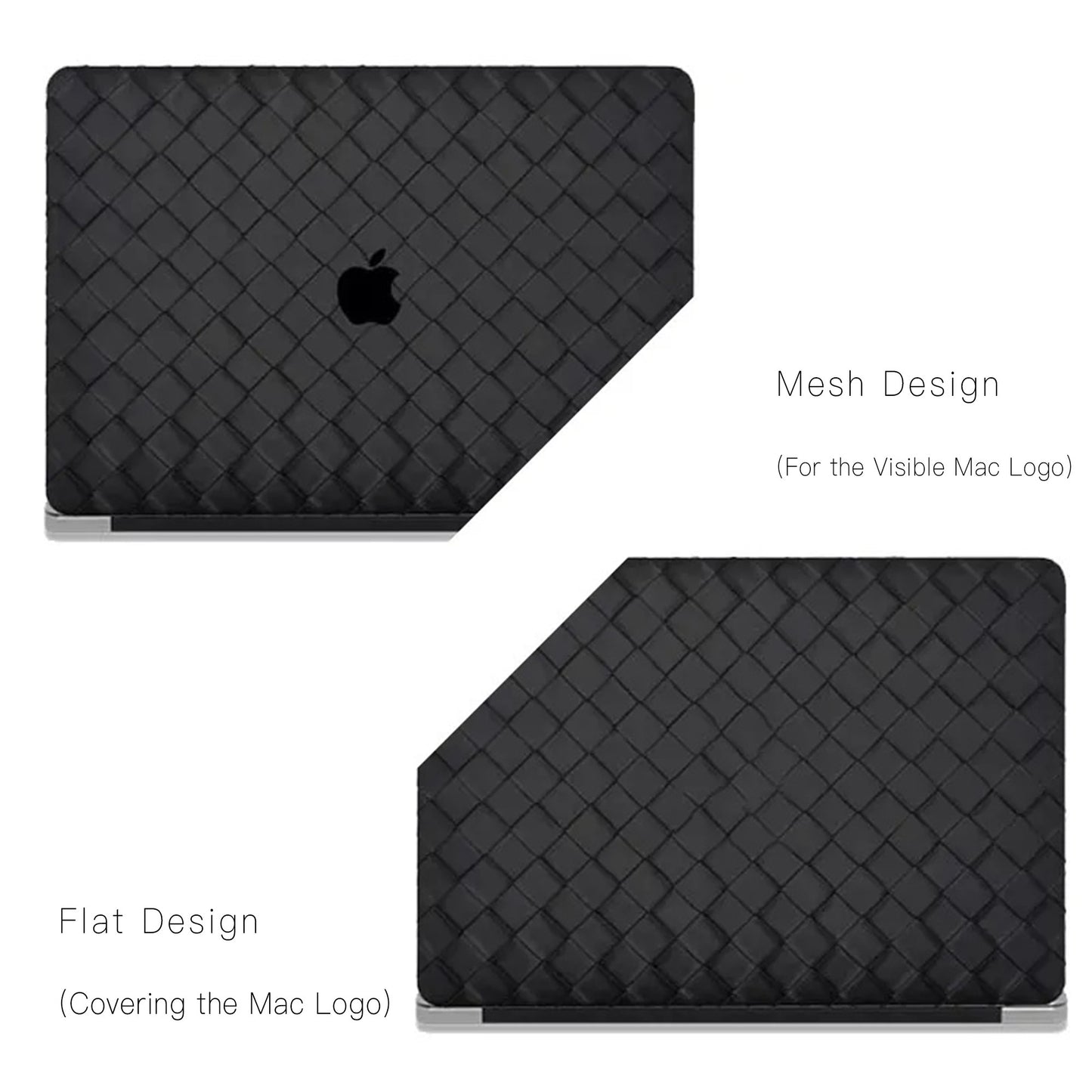 Black Weave Texture Leather Macbook Case