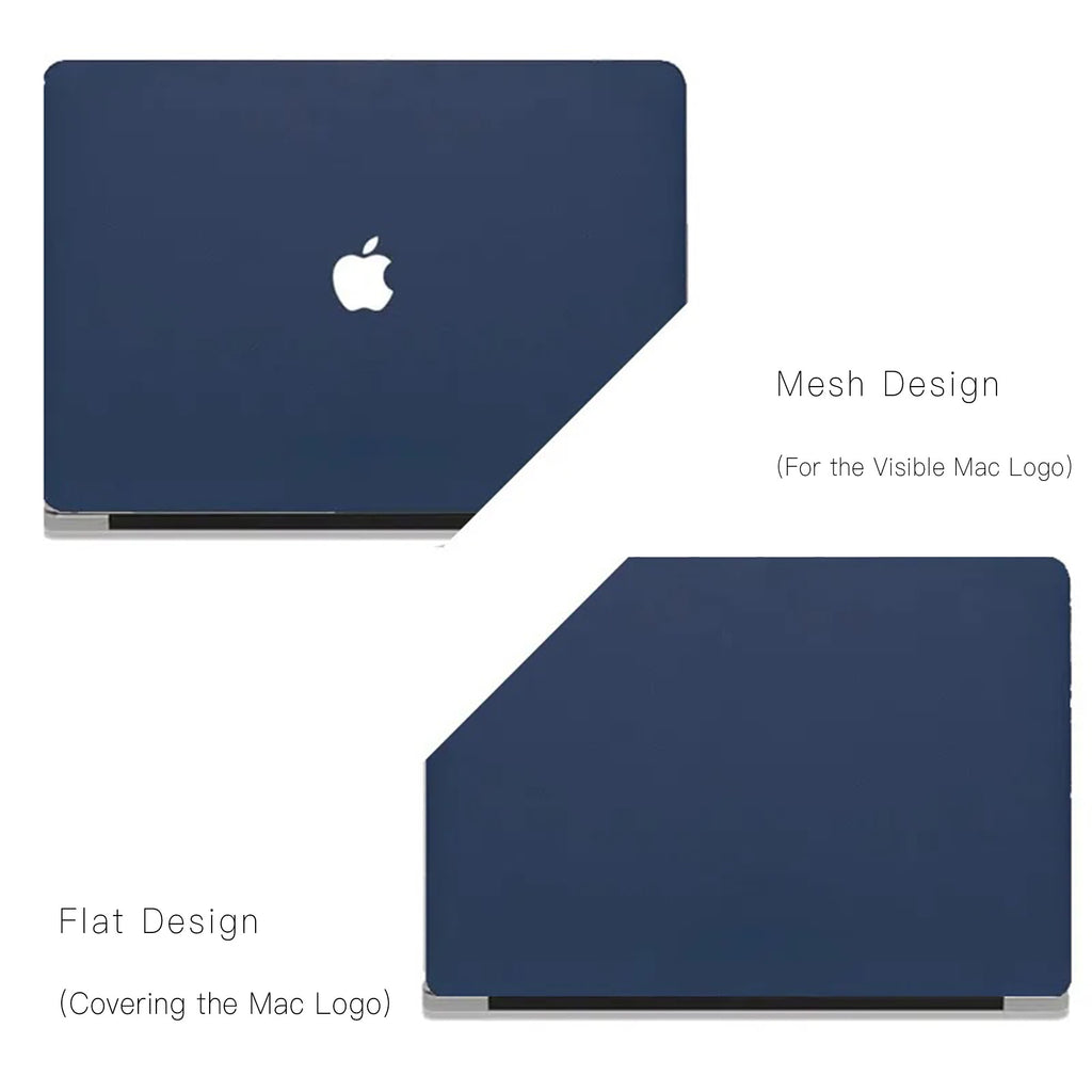Classic Blue Litchi Leather Macbook case