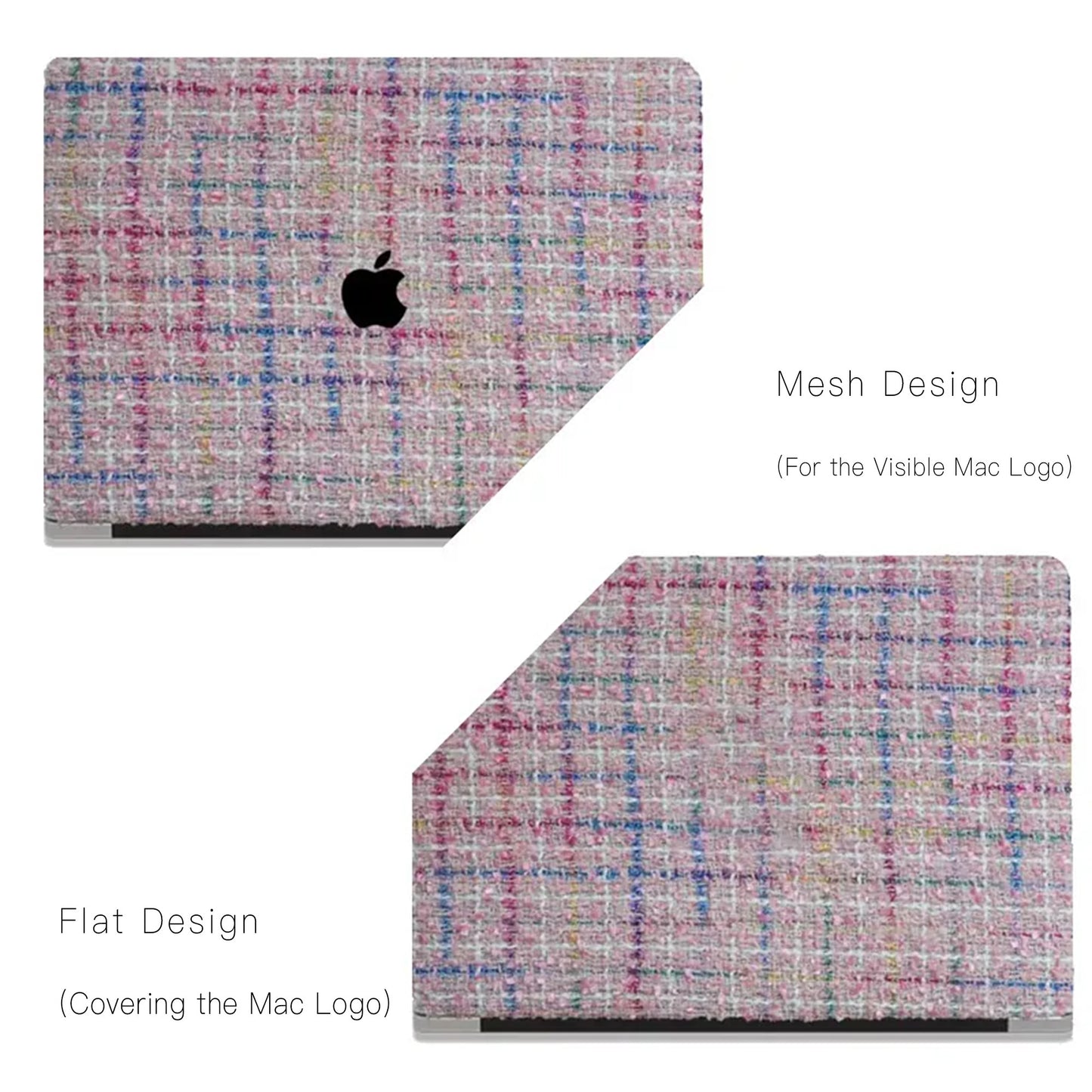 Pink Plain Weave w/ Fancy Yarn Texture Mac Case