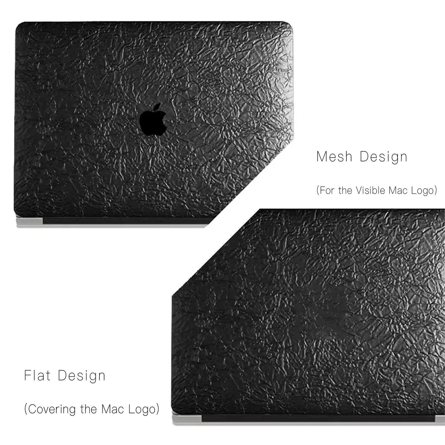Iron Black Irregular Leather Macbook Case
