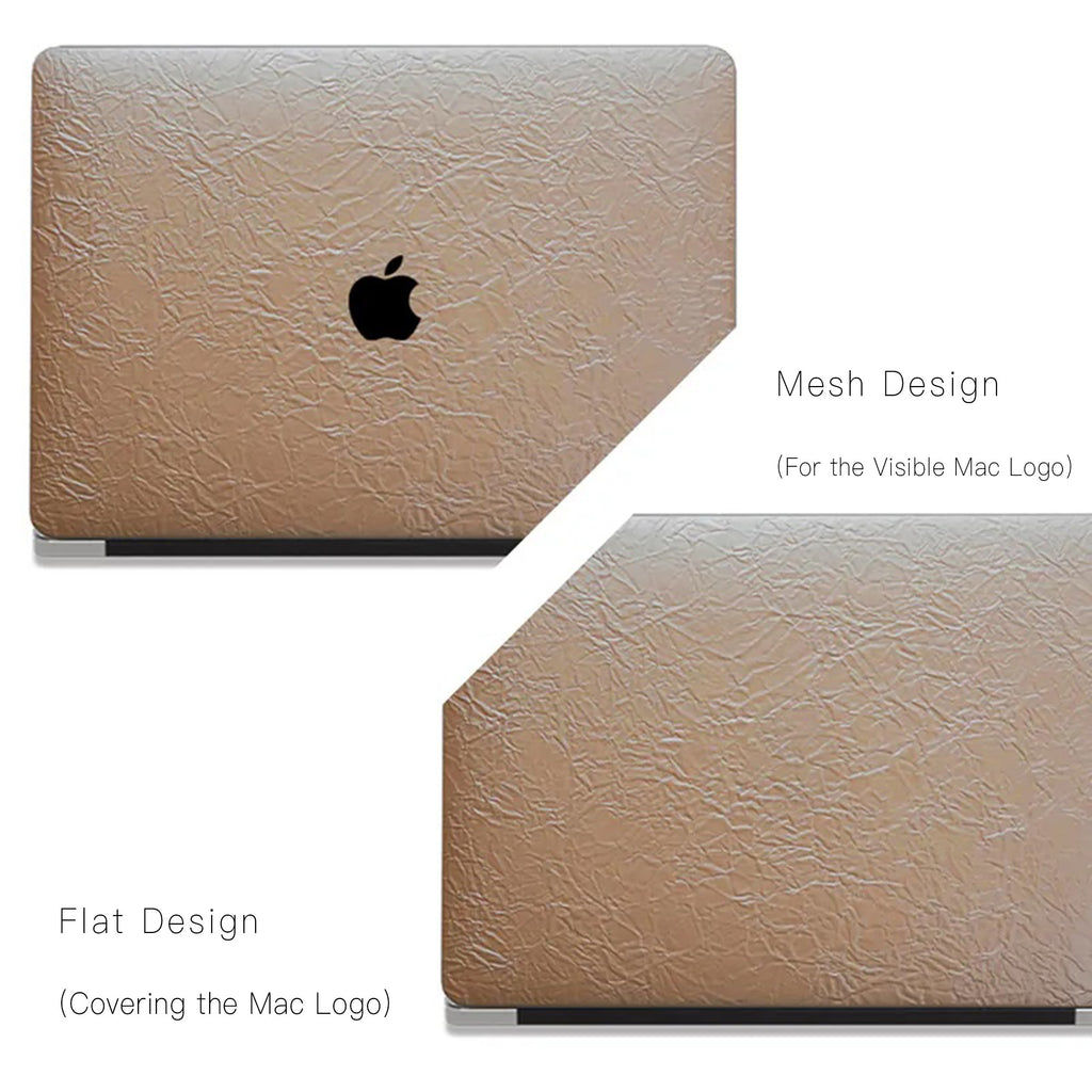 subtle gold Irregular Leather Macbook Case