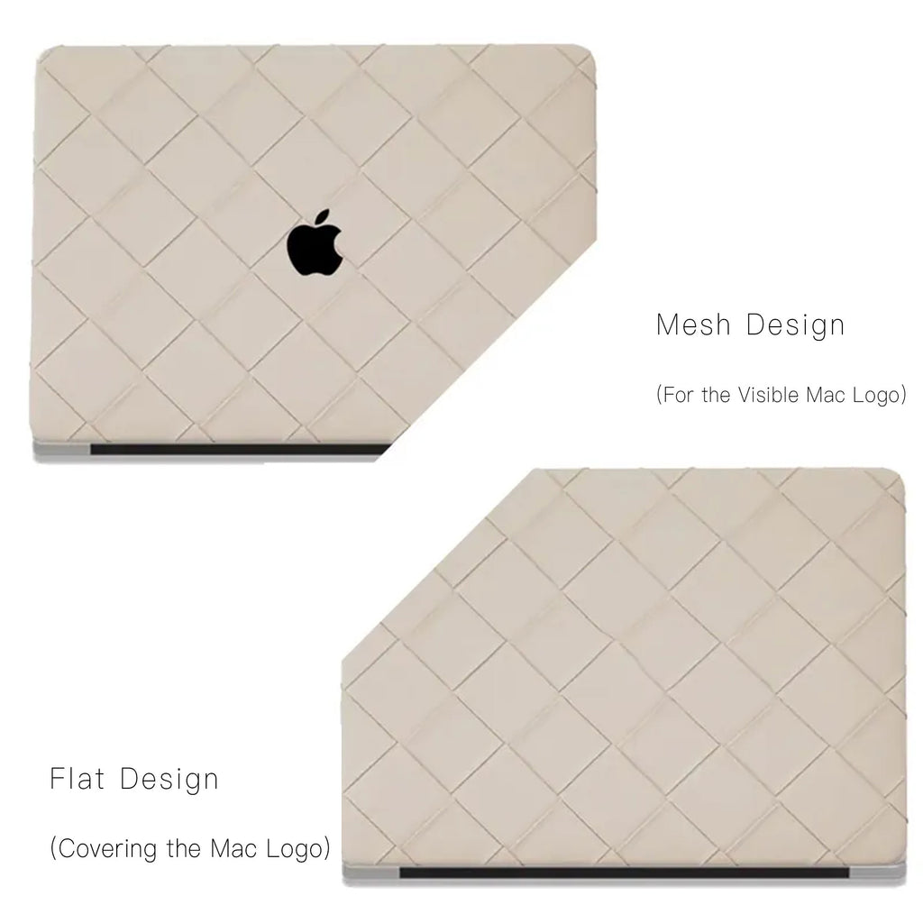 Rock Ash Weave Texture Leather Macbook Case