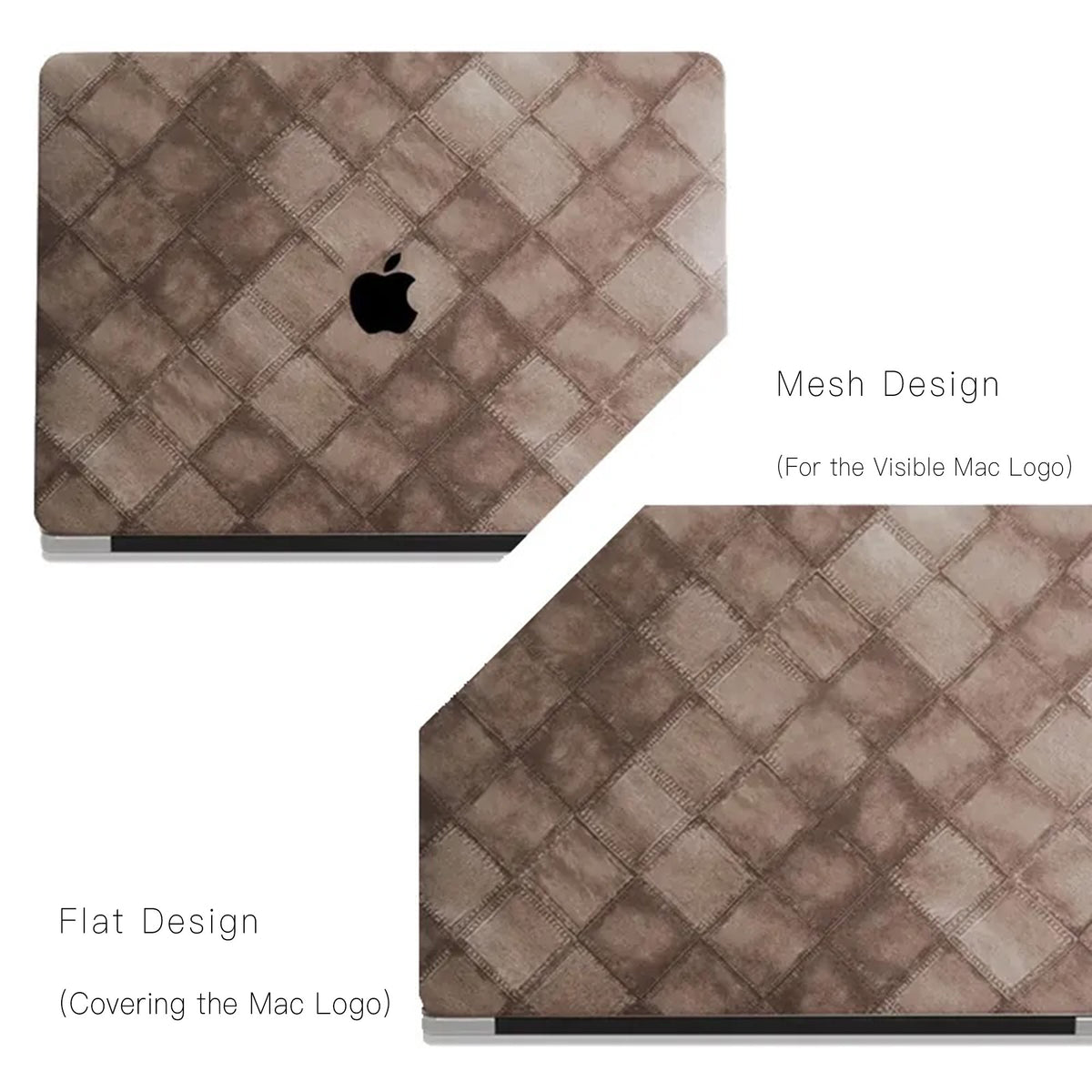 Fabric Brown Plaid Denim Macbook Case