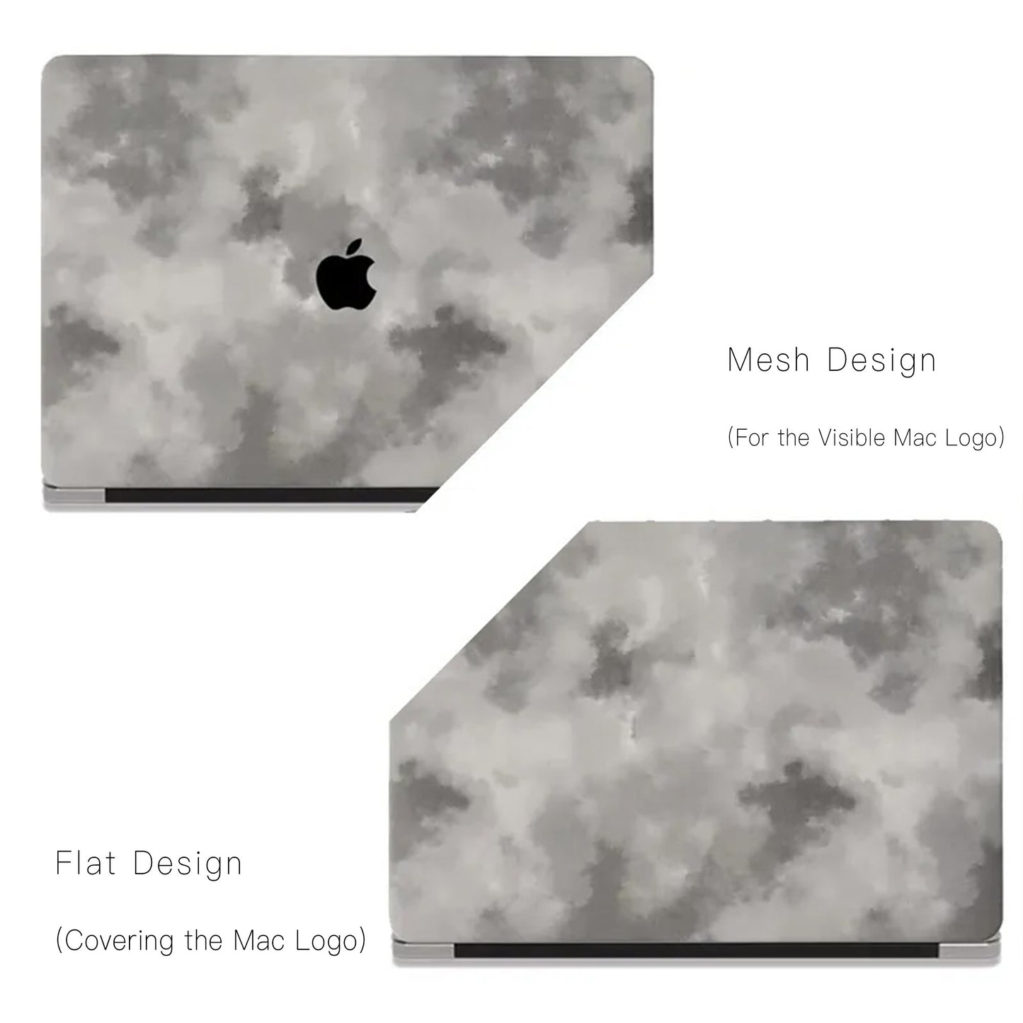 Gray Smudge Leather Macbook Case