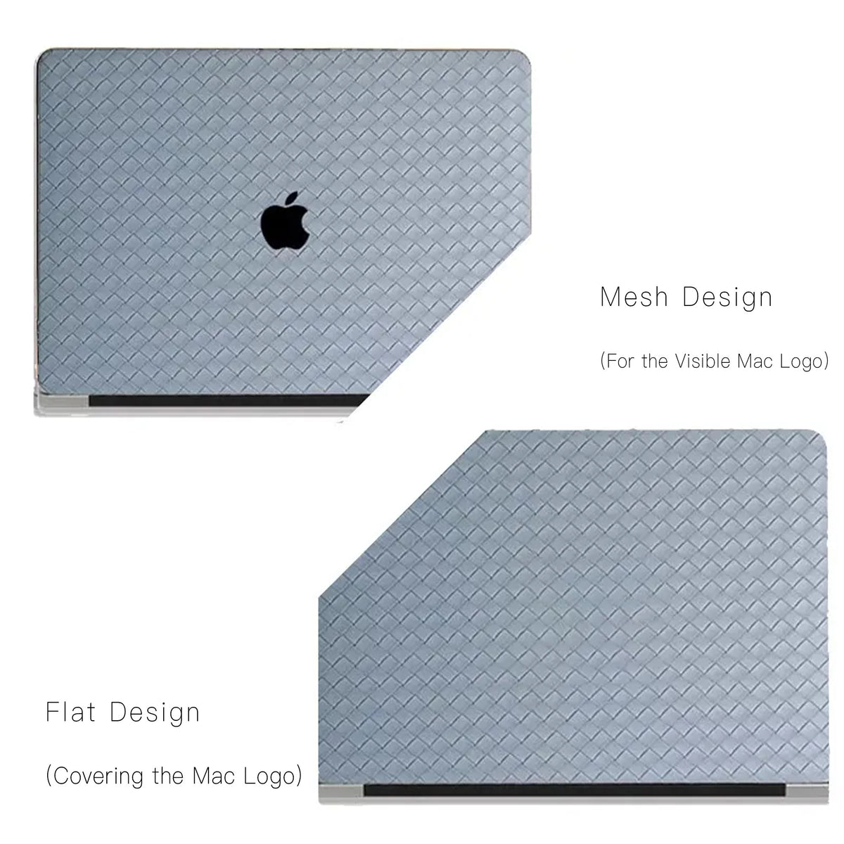 Thin Sky Blue Weave Texture Leather Macbook Case