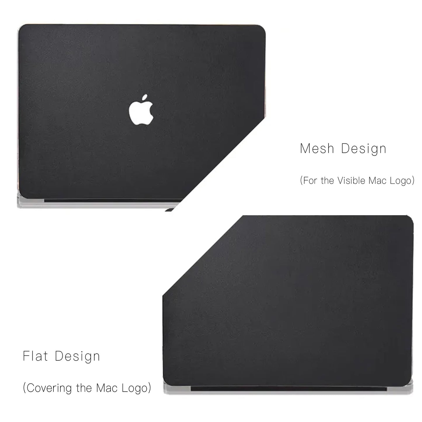 Classic black Litchi Leather Macbook case