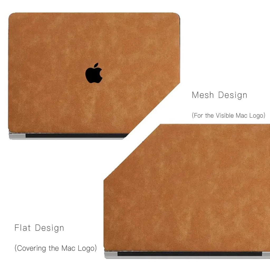 Cocoa Brown Suede Leather Macbook Case