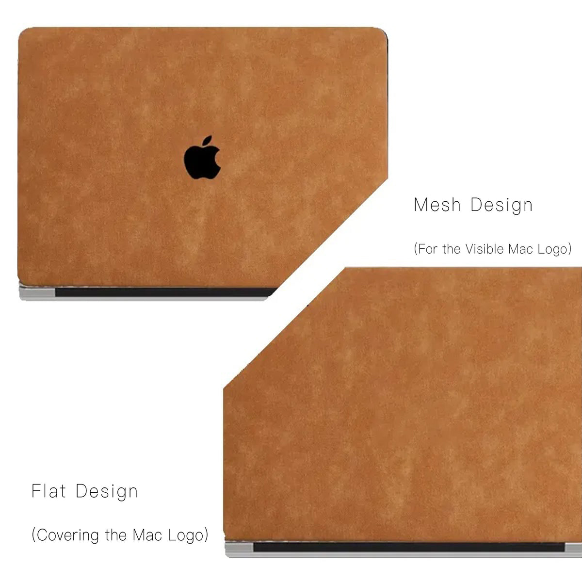 Cocoa Brown Suede Leather Macbook Case
