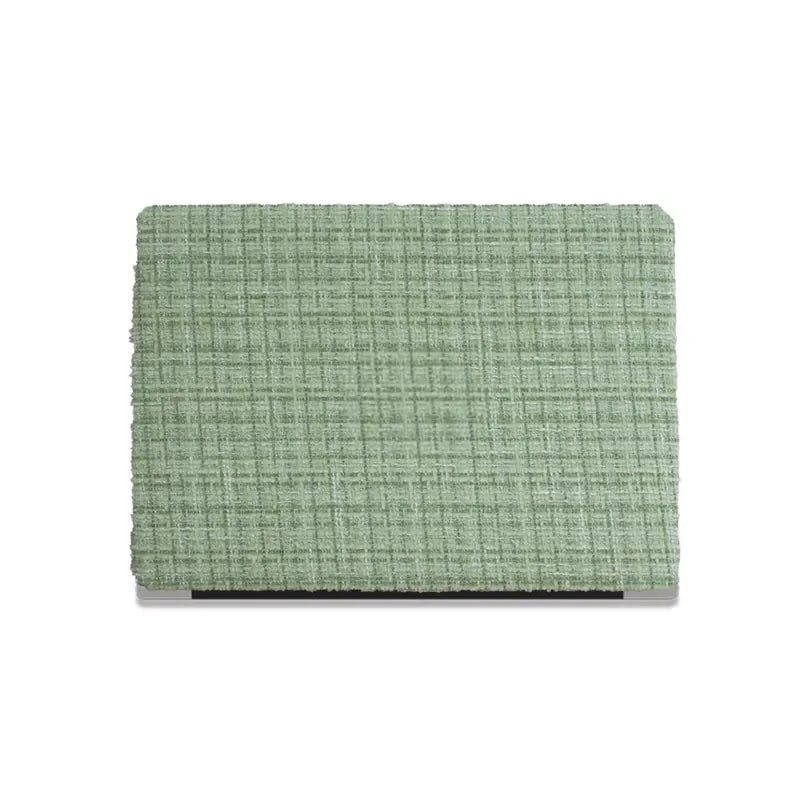 Green Plain Weave w/ Fancy Yarn Texture Macbook Case