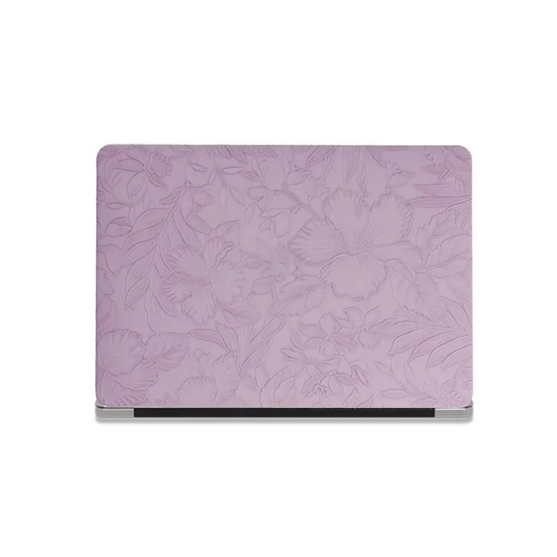 Embossed Flora - Lavender Purple MacBook Case
