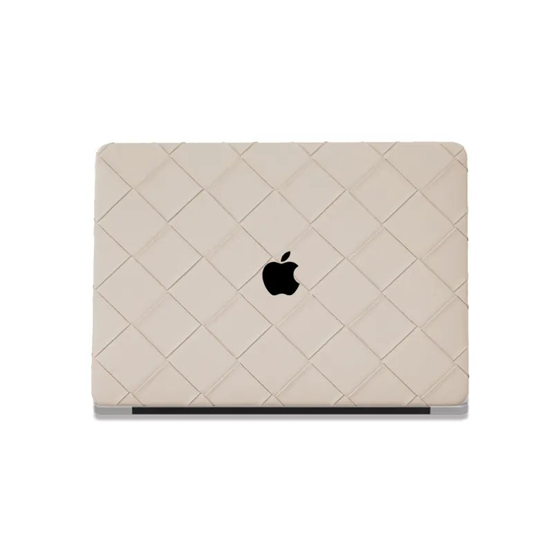 Rock Ash Weave Texture Leather Macbook Case