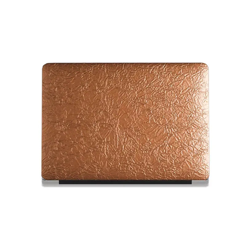 Bronze Gold Irregular Leather Macbook Case