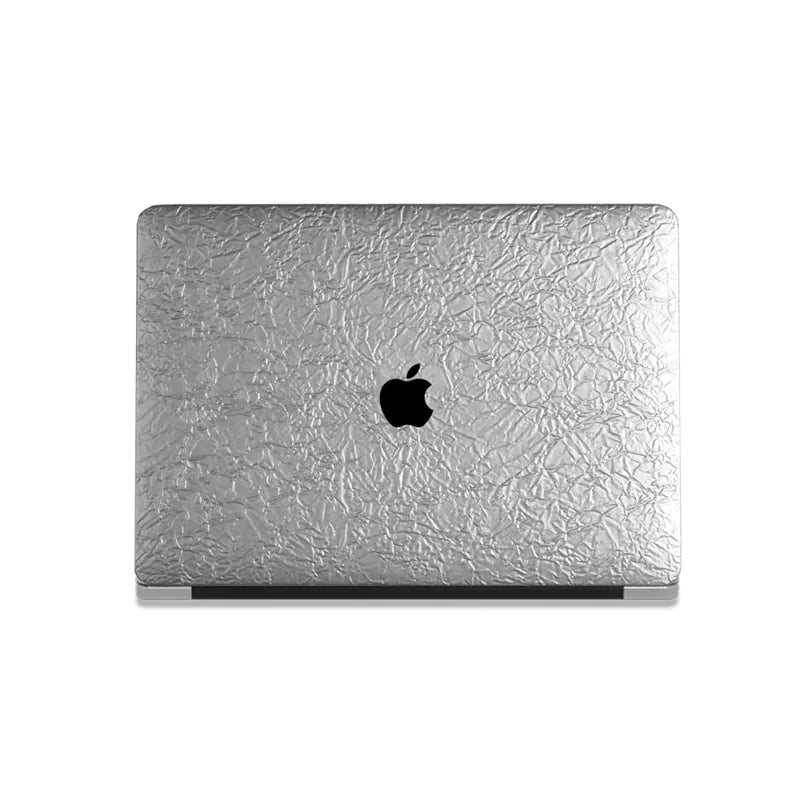 Silver Irregular Leather Macbook Case