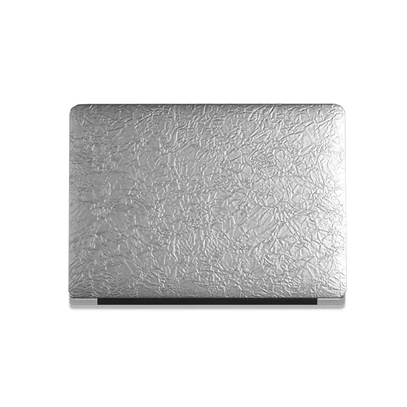 Silver Irregular Leather Macbook Case
