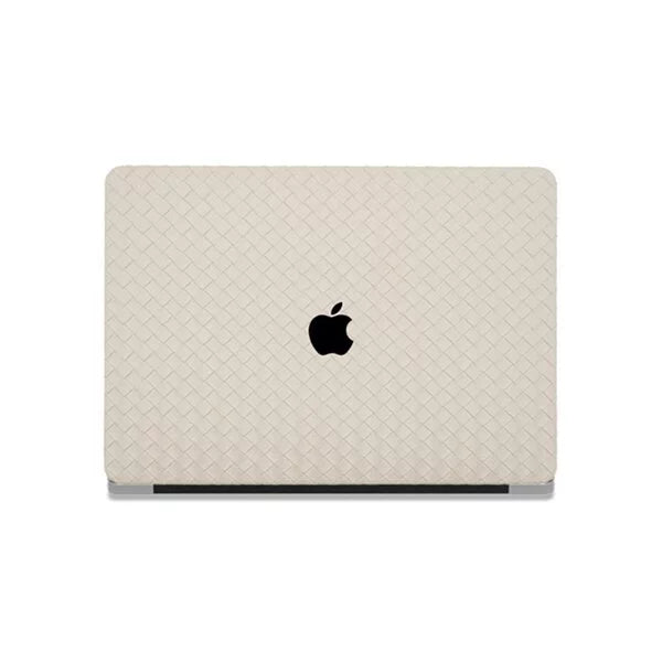 Thin Antique white Weave Texture Leather Macbook Case
