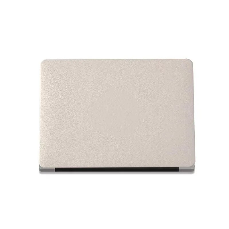 White Lychee Peel Leather Macbook Case
