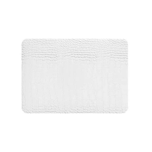 White Crocodile Leather Macbook Case
