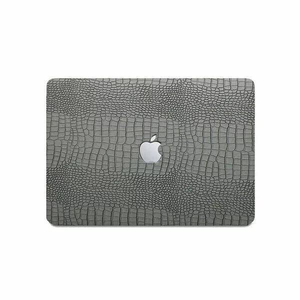 Grey Crocodile Leather Macbook Case