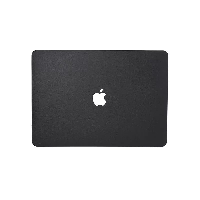 Classic black Litchi Leather Macbook case